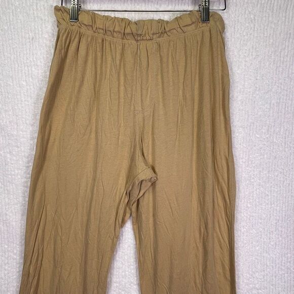 Eterne Tan Cotton Modal Blend Jersey Pull On Thermal Lounge Pants Size Medium - Picture 3 of 10